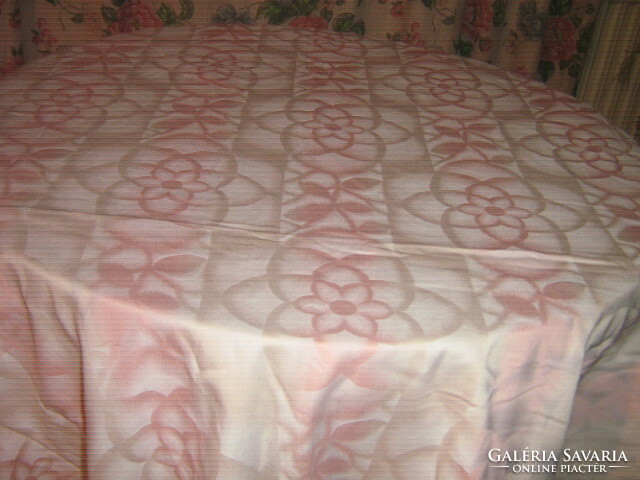 Beautiful vintage pastel floral damask tablecloth