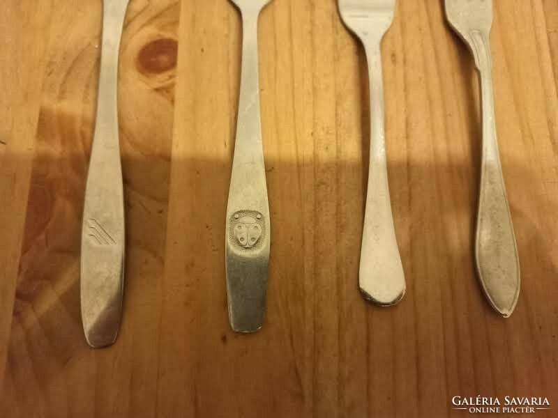 4 different stainless steel forks