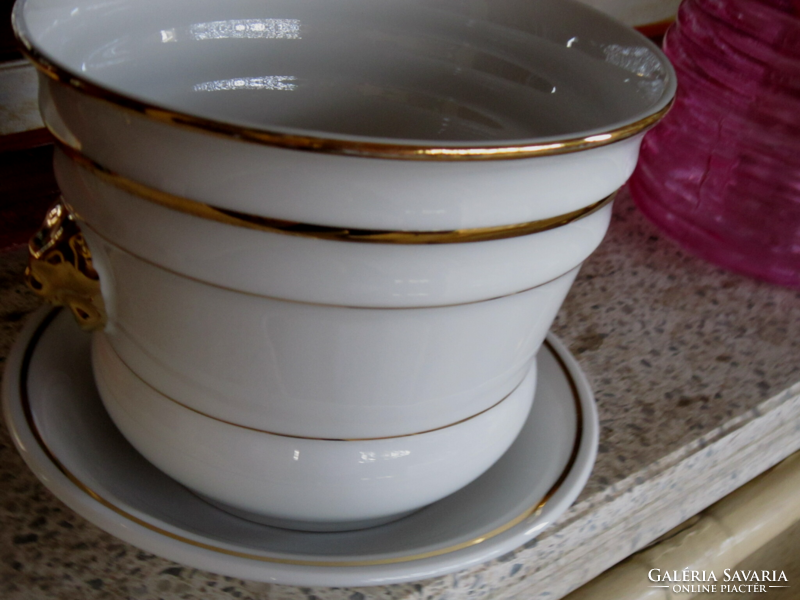 Vintage Bavarian porcelain kaspo saucer with plate