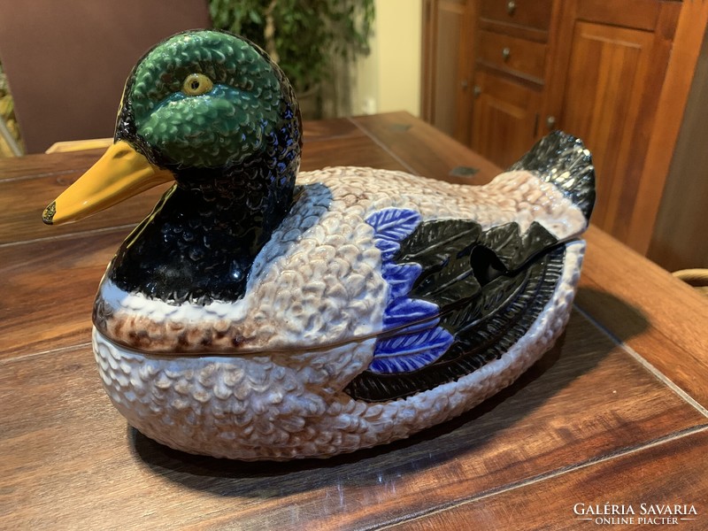Earthenware duck, can be a sauce bowl or an Easter egg holder