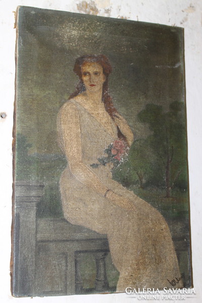 Antique signed painting 379