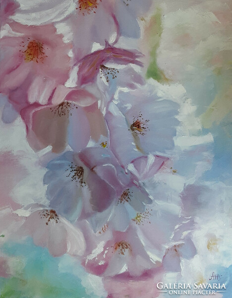 Galina Antiipina: spring moments, oil painting, canvas. 40X30cm