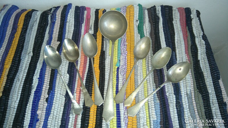 Alpakka 6 spoons and 1 ladle for sale together!