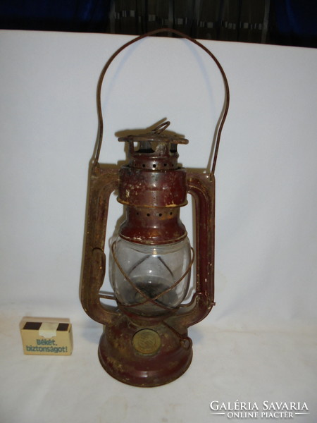 Antique petroleum lamp, storm lamp 