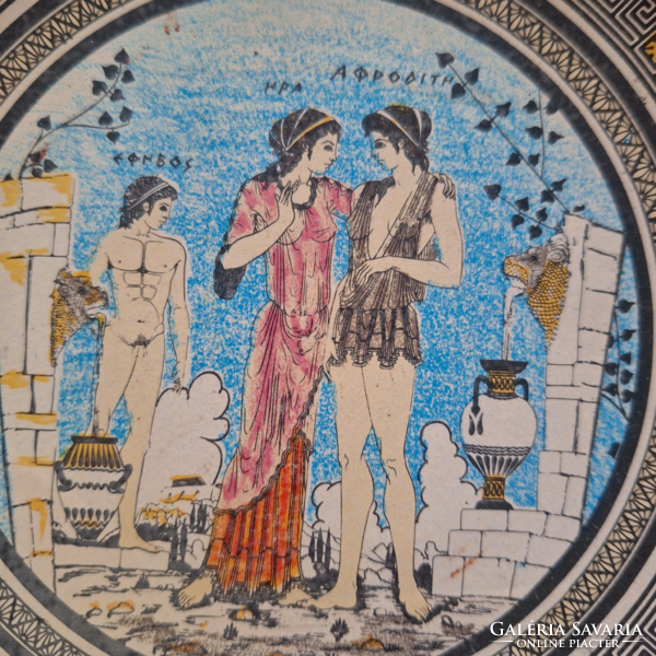 Greek ceramic plate, handmade, beautiful product.