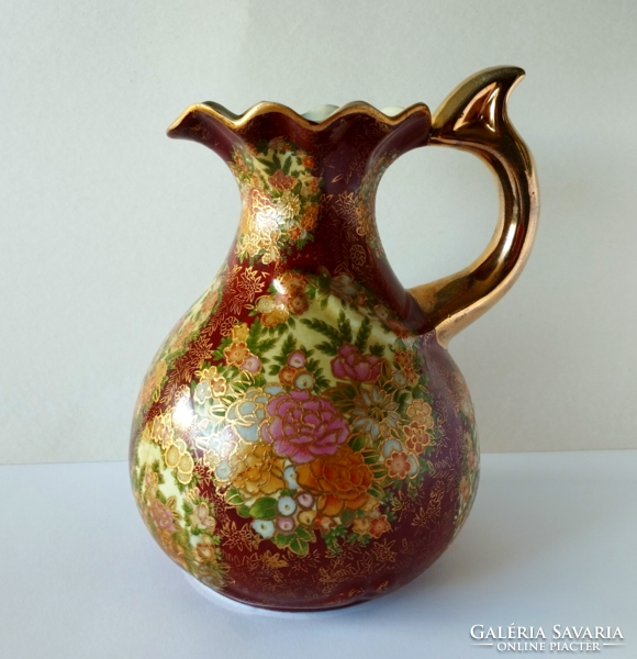 A curiosity! Beautiful Japanese royal satsuma porcelain large water jug