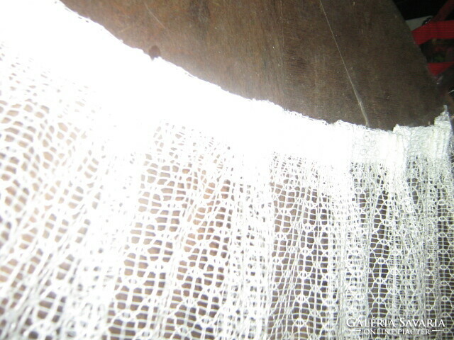 Beautiful vintage pale ecru wide lace elegant curtain
