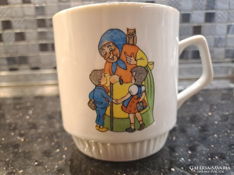 Zsolnay mug with children's decor nostalgia mug