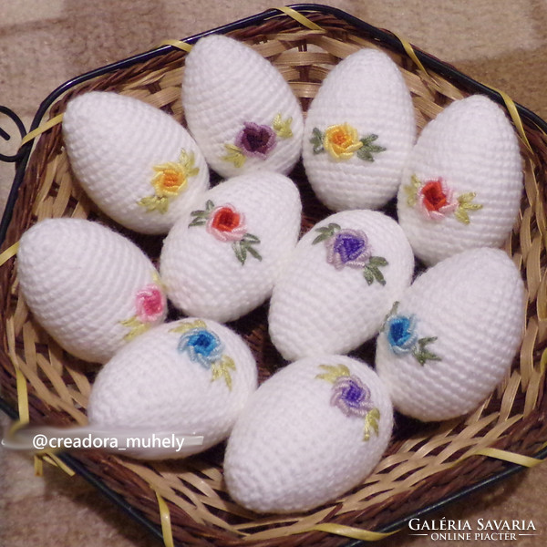 Crocheted eggs, 10 pcs/cs