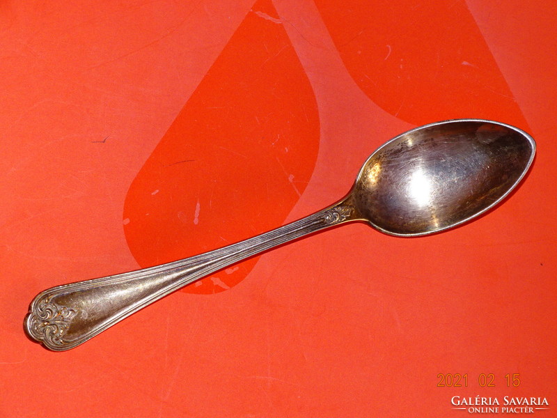 Baroque decorated silver tea spoon marked Diana of Vienna