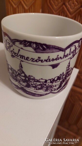 Alföldi porcelain mug with Hódmezővásárhely inscription