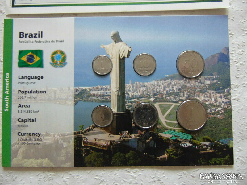 Brazília Foci VB 6 darab érme bliszterben !