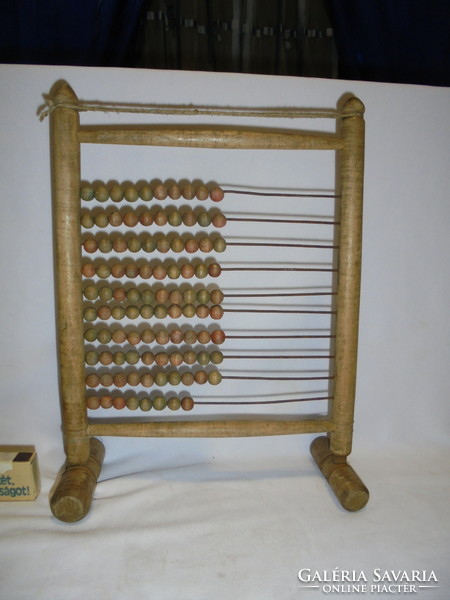 Antique wooden ball abacus, hand calculator