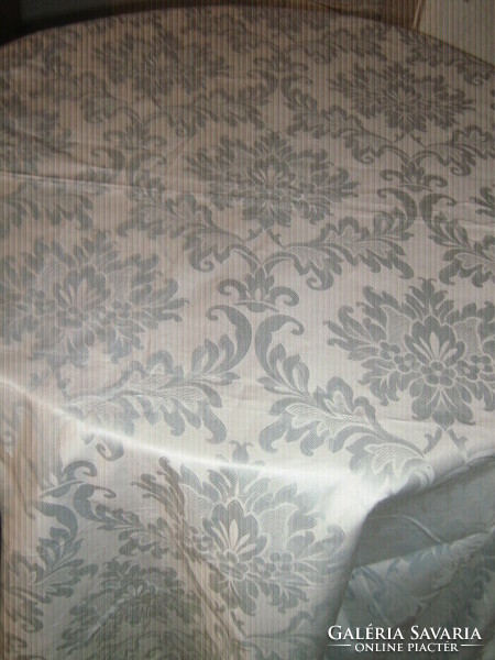 Beautiful damask tablecloth with light blue toledo baroque flower pattern