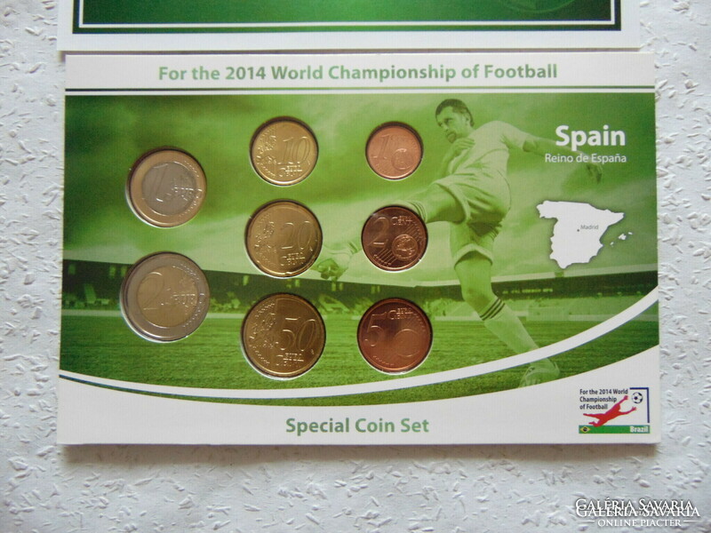 Spain Soccer World Cup 8 coins 2014 in blister!