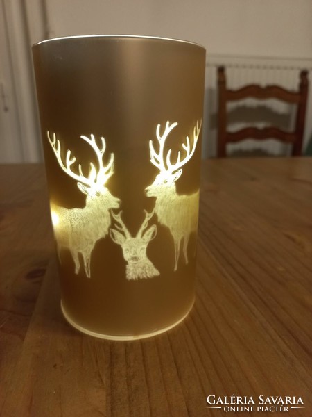 New led lamp with deer pattern in original packaging