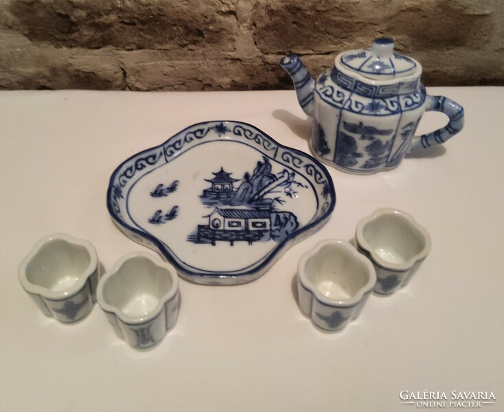 Porcelán mini kínai teás szett