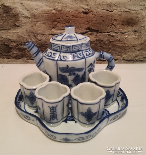 Porcelán mini kínai teás szett