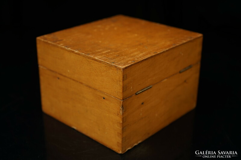 Retro office wood storage / box / old German document holder / picture box