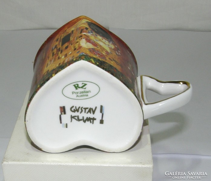 Gustav Klimt szív alakú páros kávéscsészék - Made in Ausztria