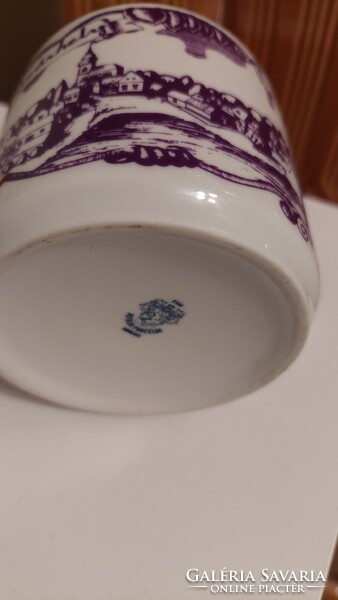 Alföldi porcelain mug with Hódmezővásárhely inscription