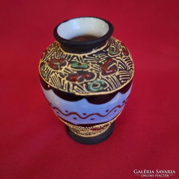 Chinese satsuma vase, forest