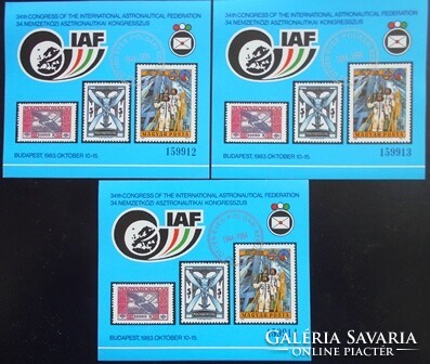 Ei31sk3 / 1994 civil aviation commemorative sheet with silver overprint with 3 consecutive black serial numbers