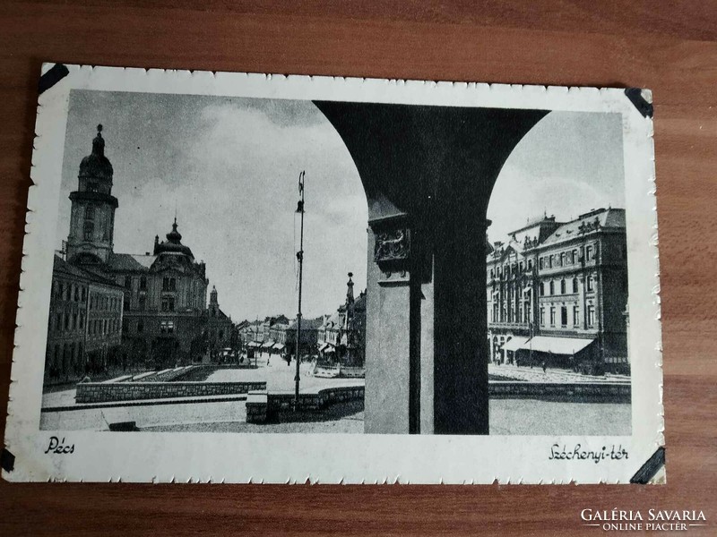 Pécs, Széchenyi tér, Weinstock fotó, postatiszta