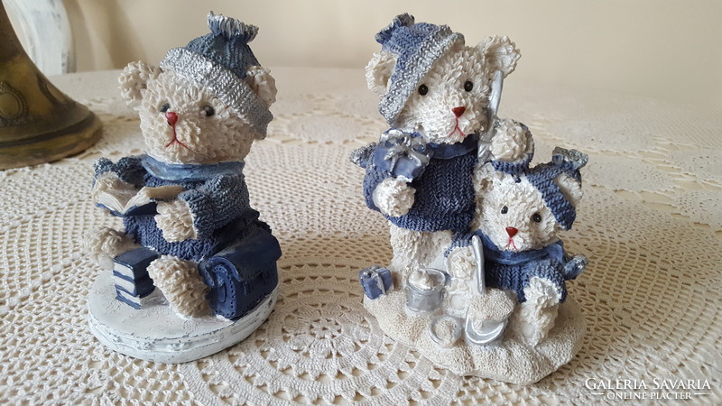 2 pieces, teddy bear resin figure