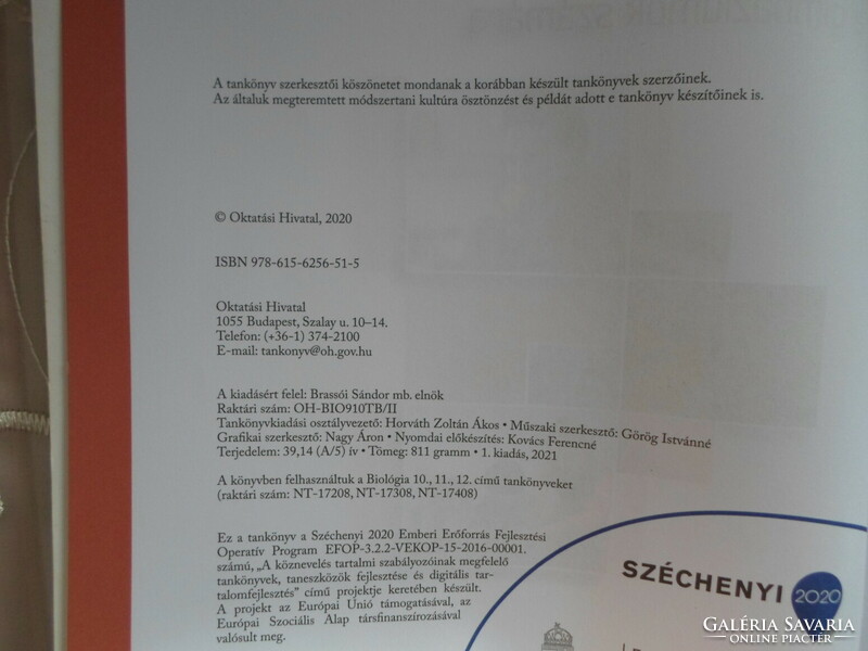 Biológia 9-10. tankönyv, II. kötet (Oktatási Hivatal, 2020; NAT 2020; OH-BIO910TB/II)
