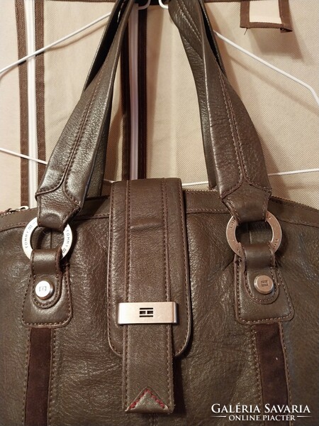 Original tommy hilfiger, brown leather bag