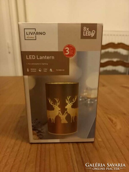 New led lamp with deer pattern in original packaging