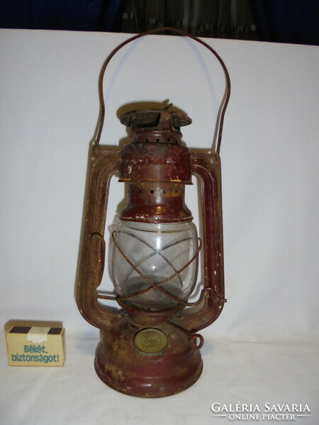 Antique petroleum lamp, storm lamp 