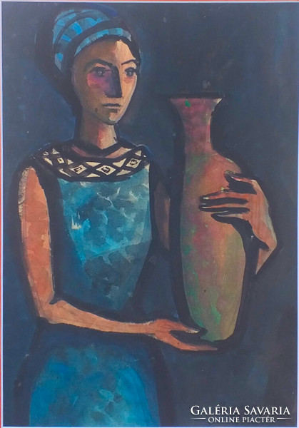 Jenő Barcsay (1900-1988): lady with a jug (1969)