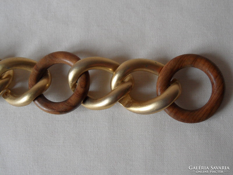 Women's wood-metal bracelet