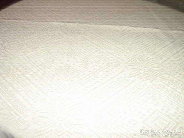 Wonderful elegant butter-colored woven tablecloth