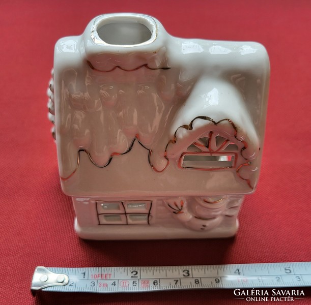 Christmas porcelain candle holder cottage house decoration village accessory