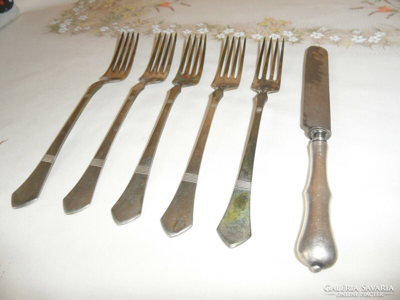 Alpacca fork + knife for replacement (6 pcs.)