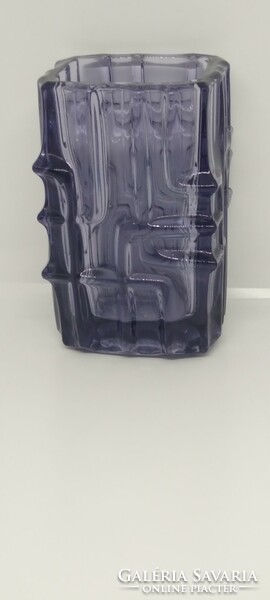 Vladislav urban purple Czech glass vase, sklo union