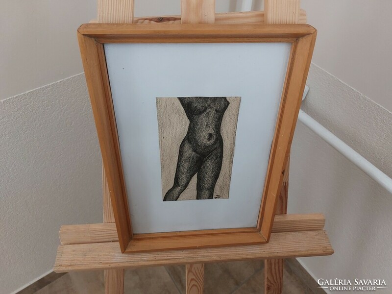 (K) nude distorted graphic with 27x37 cm frame