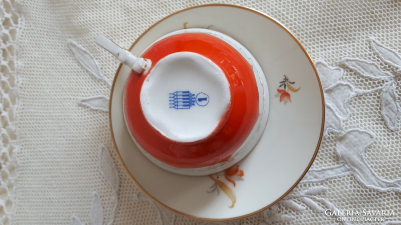 From the Zsolnay collection, old coffee cup and saucer.