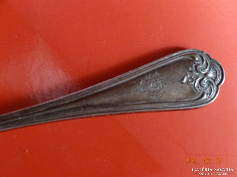 Baroque decorated silver tea spoon marked Diana of Vienna