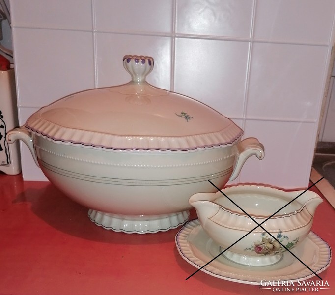 H&c, haas & czjzek large antique soup bowl
