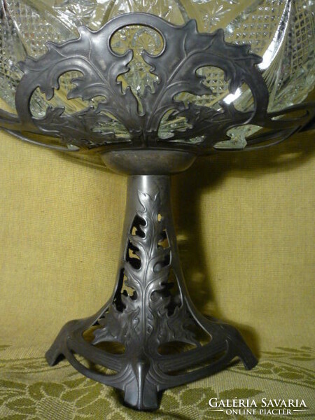 Antique Art Nouveau tin tray 211125