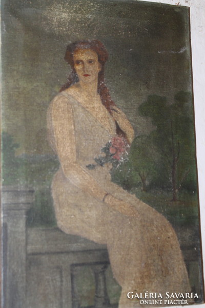 Antique signed painting 379