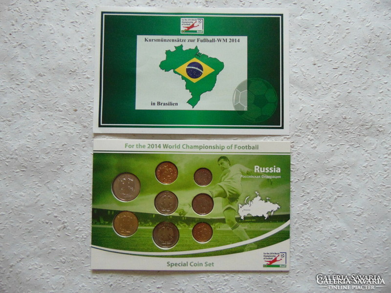 Russia Soccer World Cup 8 coins in a blister!