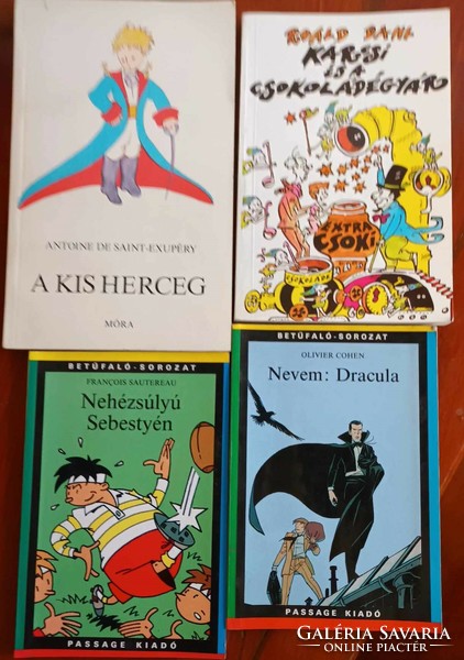 Youth novels - letter-eating series - Roald Dahl Karcsi and the chocolate factory - the little prince