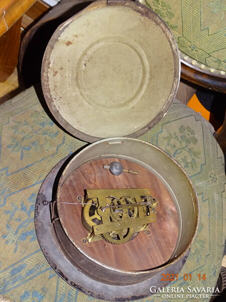 Rare !! Dutch motif antique wall clock with intact enamel dial