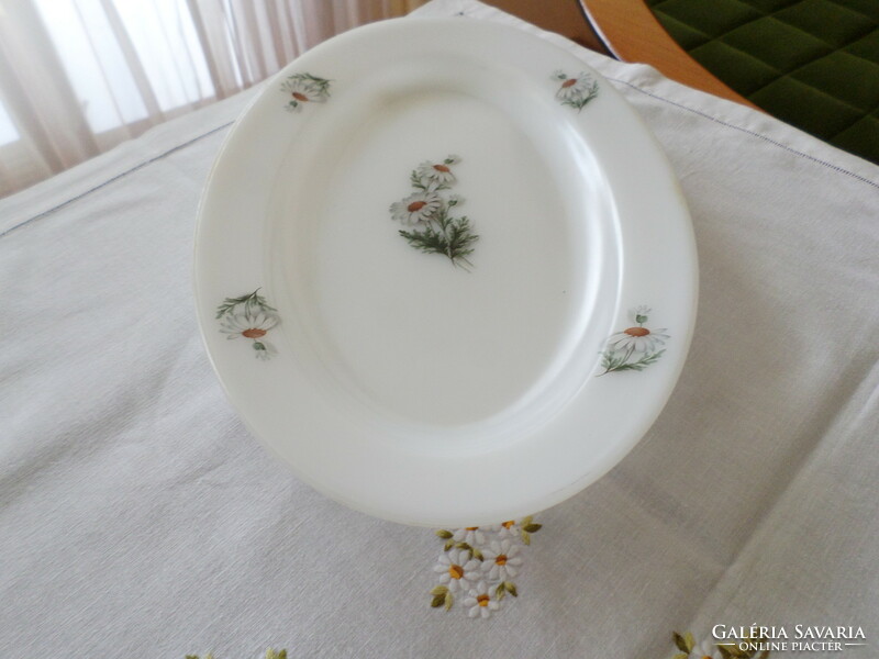 New! Oval milk glass from Jena, face bowl with camomile pattern