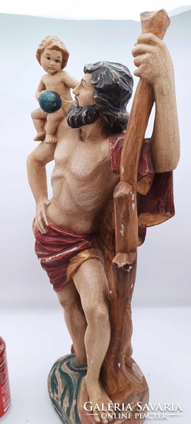 Saint Christopher wooden statue